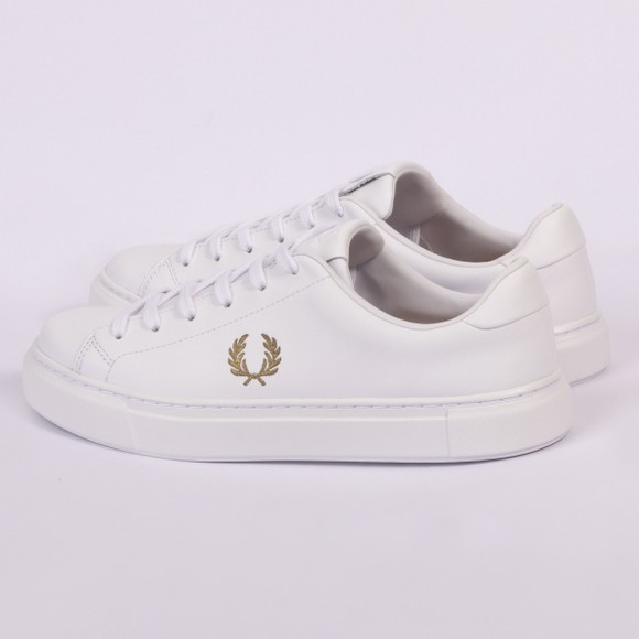 Fred Perry Mens White B3431 Leather Trainer #3