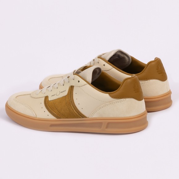 Fred Perry Mens Beige B4 Leather Trainer #3