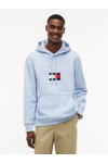 Tommy Hilfiger Mens Blue Embro Flag Hoodie
