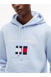 Tommy Hilfiger Mens Blue Embro Flag Hoodie