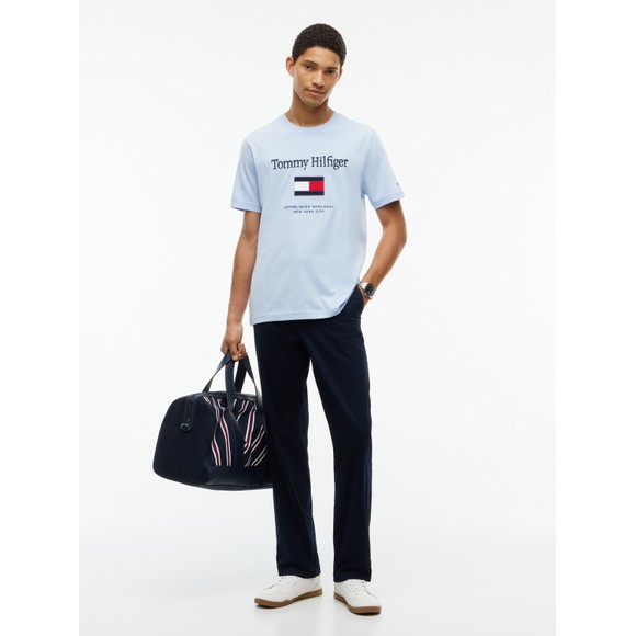 Tommy Hilfiger Mens Blue Embro Flag Tee main image