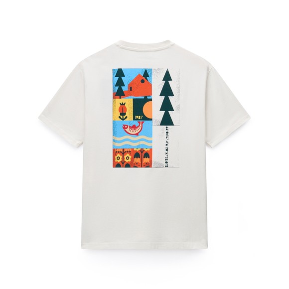 Napapijri Mens White Swhol Relaxed T-Shirt #4