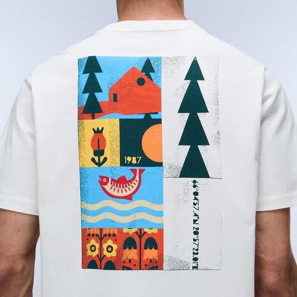 Napapijri Mens White Swhol Relaxed T-Shirt #3