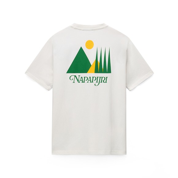 Napapijri Mens White Yose Relaxed T-shirt #4