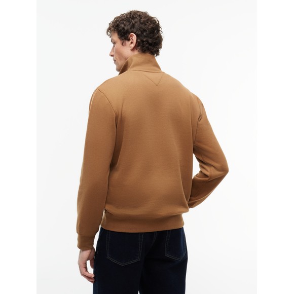 Tommy Hilfiger Mens Brown Essential Fleece 1/4 Zip main image