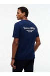 Tommy Hilfiger Mens Blue Back Text Seasonal Graphic Tee