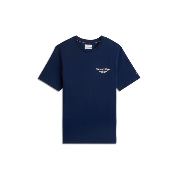 Tommy Hilfiger Mens Blue Back Text Seasonal Graphic Tee main image
