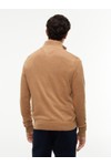 Tommy Hilfiger Mens Beige Pima Cashmere 1/2 Zip Jumper
