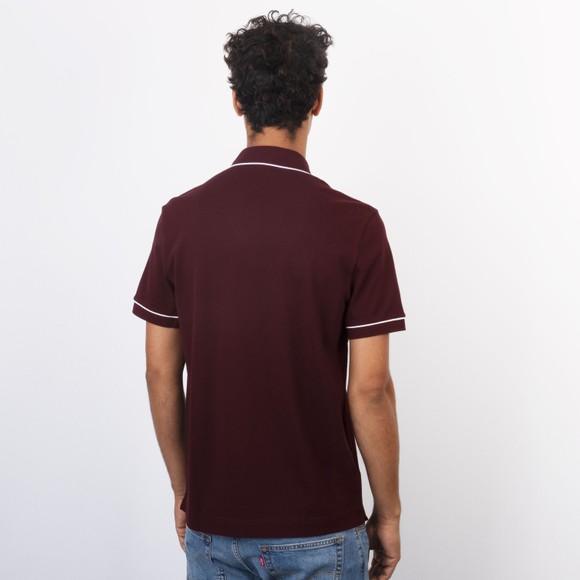 Lacoste Mens Red PH8184 Paris Contrast Trim Polo #4