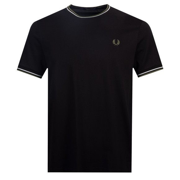Fred Perry Mens Black Twin Tipped T-Shirt #1