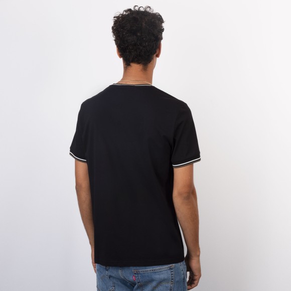 Fred Perry Mens Black Twin Tipped T-Shirt #4