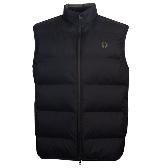 Fred Perry Mens Black Insulated Gilet #1