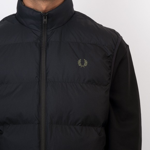 Fred Perry Mens Black Insulated Gilet #3