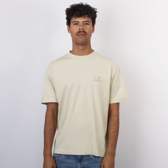 C.P. Company Mens Grey Jersey Short Sleeve Logo T Shirt #2