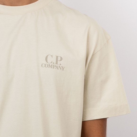 C.P. Company Mens Grey Jersey Short Sleeve Logo T Shirt #3
