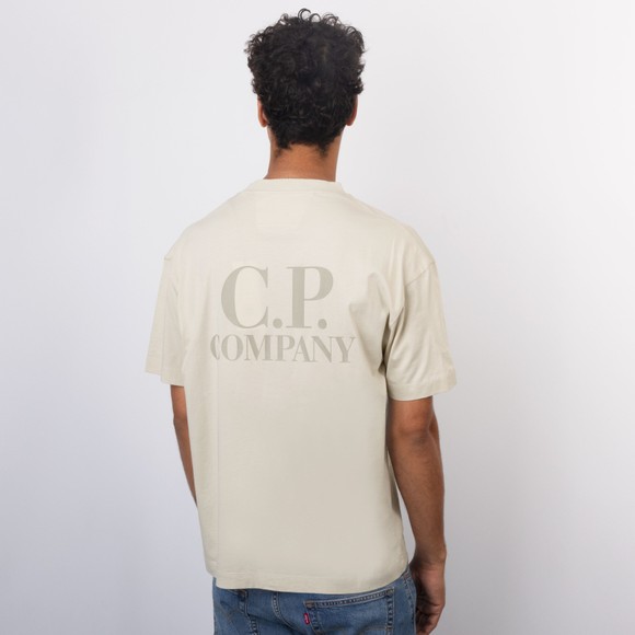 C.P. Company Mens Grey Jersey Short Sleeve Logo T Shirt #4