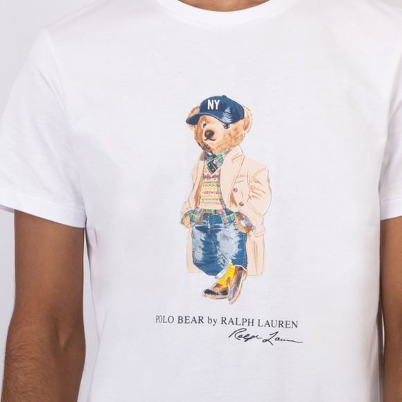 Polo Bear By Ralph Lauren Mens White New York Bear T-Shirt #3