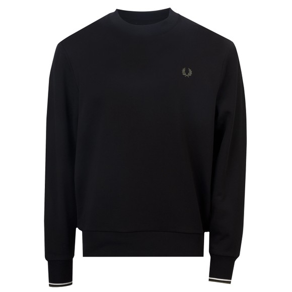 Fred Perry Mens Black Crew Neck Sweatshirt #1
