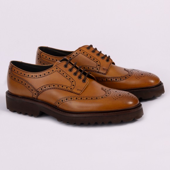 Loake Mens Beige Perseus Brogue Shoe main image