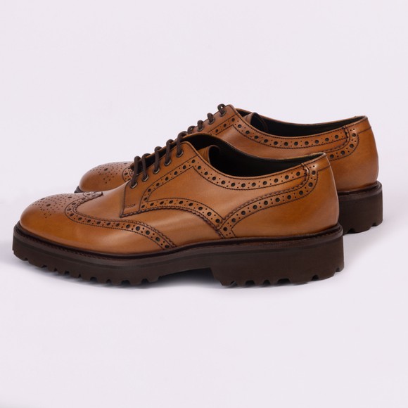 Loake Mens Beige Perseus Brogue Shoe main image