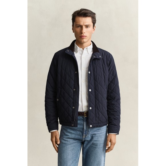 Gant Mens Blue Classic Quilted Jacket main image