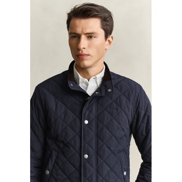Gant Mens Blue Classic Quilted Jacket main image