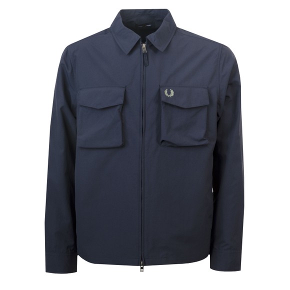 Fred Perry Mens Blue Ripstop Pocket Overshirt #1