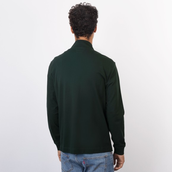 C.P. Company Mens Green Stretch Pique Half Zip Sweatshirt #4