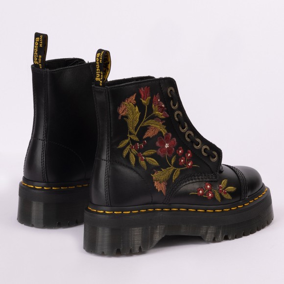 Dr. Martens Womens Black Sinclair Floral Boot #3