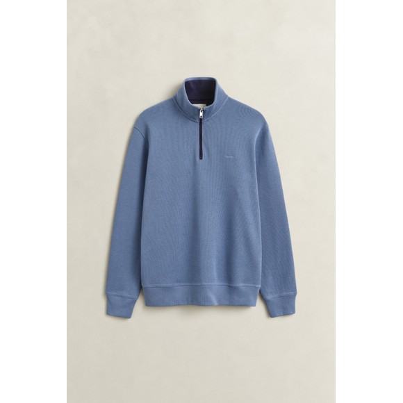 Gant Mens Blue Sacker 1/2 Zip Sweatshirt main image
