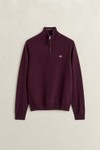 Gant Mens Red Superfine Lambswool Half Zip Jumper