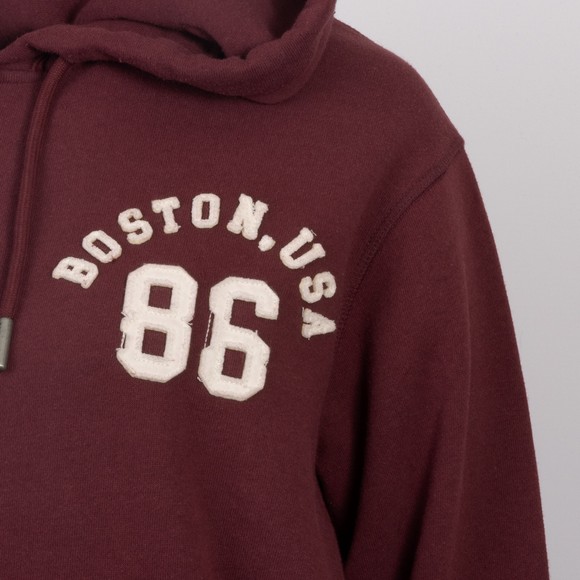 Superdry Womens Red Athletic Essential Applique Cropped Hoodie main image