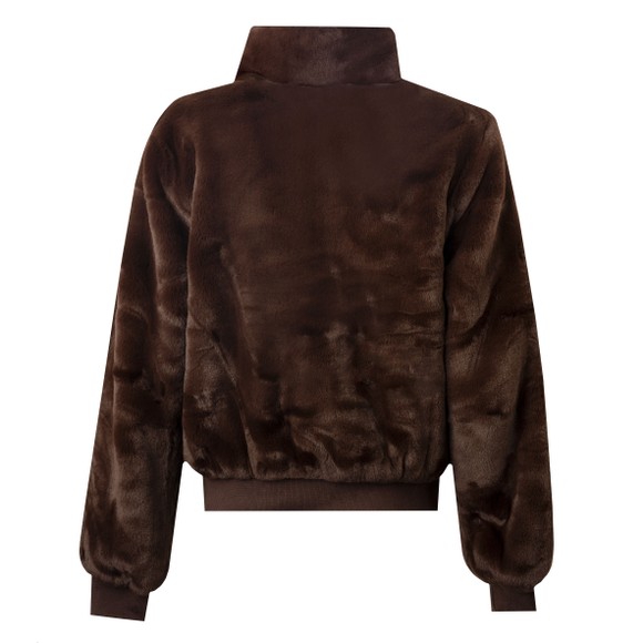 Rino & Pelle Womens Brown Ambra Short Faux Fur Jacket #3