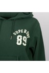 Superdry Womens Green Athletic Essential Applique Cropped Hoodie