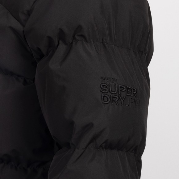 Superdry Womens Black Hooded Sports Mid Puffer Jacket main image