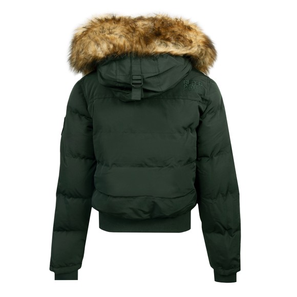 Superdry Womens Green Everest Hooded Bomber Jacket main image