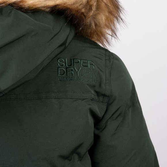 Superdry Womens Green Everest Hooded Bomber Jacket main image