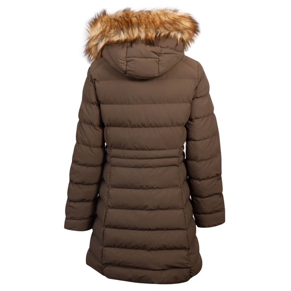Superdry Womens Brown Hood Faux Fur Fuji Mid Length Jacket main image