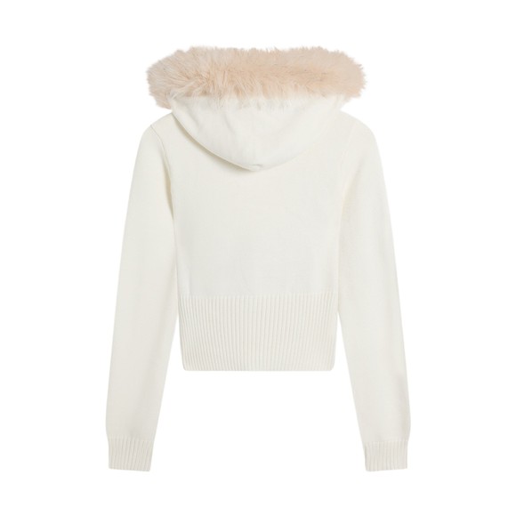 Juicy Couture Womens Off-White Knitted Hoodie #3
