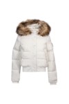 Superdry Womens Off-White Everest Hooded Bomber Jacket