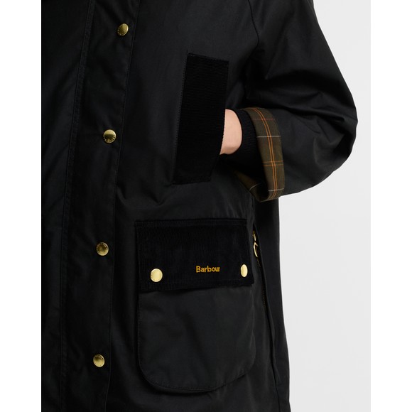 Barbour Icons Womens Black Modern Beaufort Wax Jacket #3