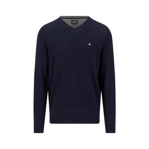 Merino Cashmere Knitted V-Neck Jumper