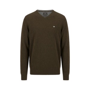 Merino Cashmere Knitted V-Neck Jumper
