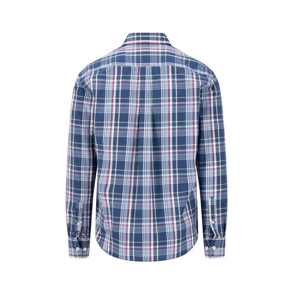 Fynch Hatton Mens Blue Dark Multi Check Shirt main image