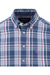 Fynch Hatton Mens Blue Dark Multi Check Shirt