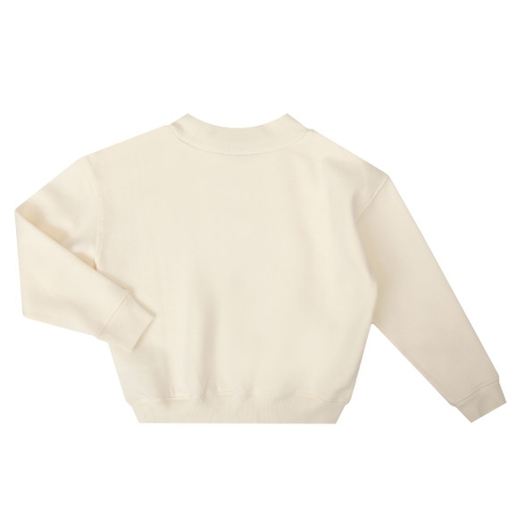Polo Bear By Ralph Lauren Girls Off-White Riding Bear Mock Sweatshirt #3