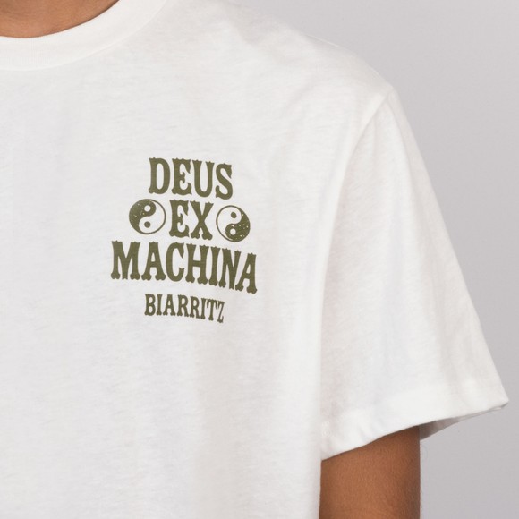 Deus Ex Machina Mens White Biarritz Ceramic T-Shirt #3