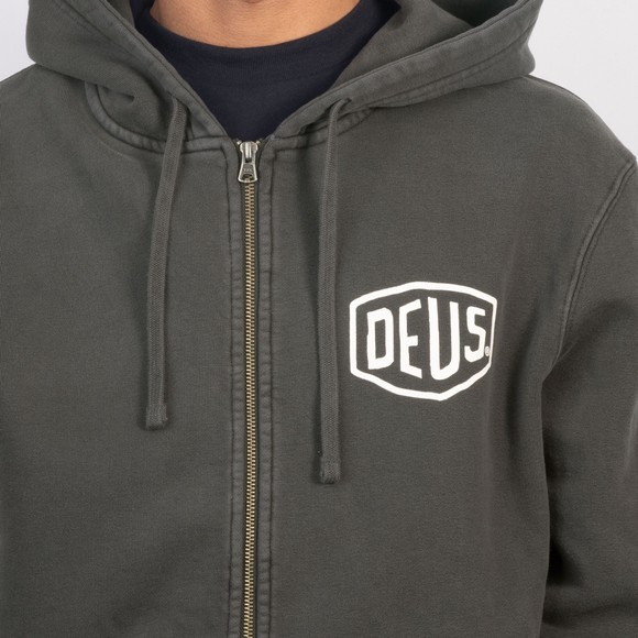 Deus Ex Machina Mens Black Shield GD Full Zip Hoodie #3
