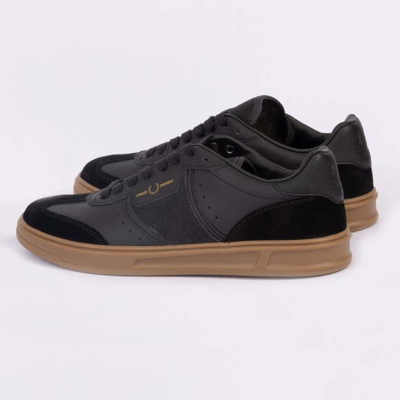 Fred Perry Mens Black B4 Leather Trainer #3