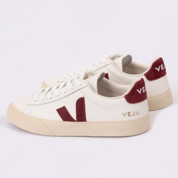 Veja Womens White Campo Leather Trainer #3